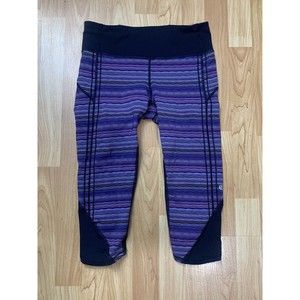lululemon athletica Purple Striped Cropped Pants